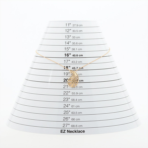 Tiffany Leaf Necklace Yellow Gold